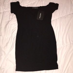 Black body-con dress